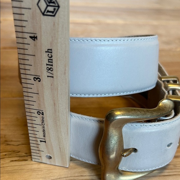 Brighton Cream Belt with Gold Buckle size Medium - Picture 5 of 6
